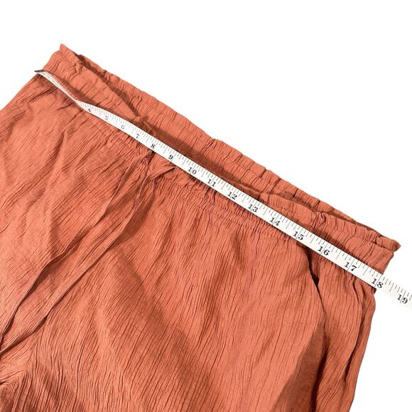 Zara Women's Copper Wide Leg Trousers Pants Size XXL - Picture 4 of 6